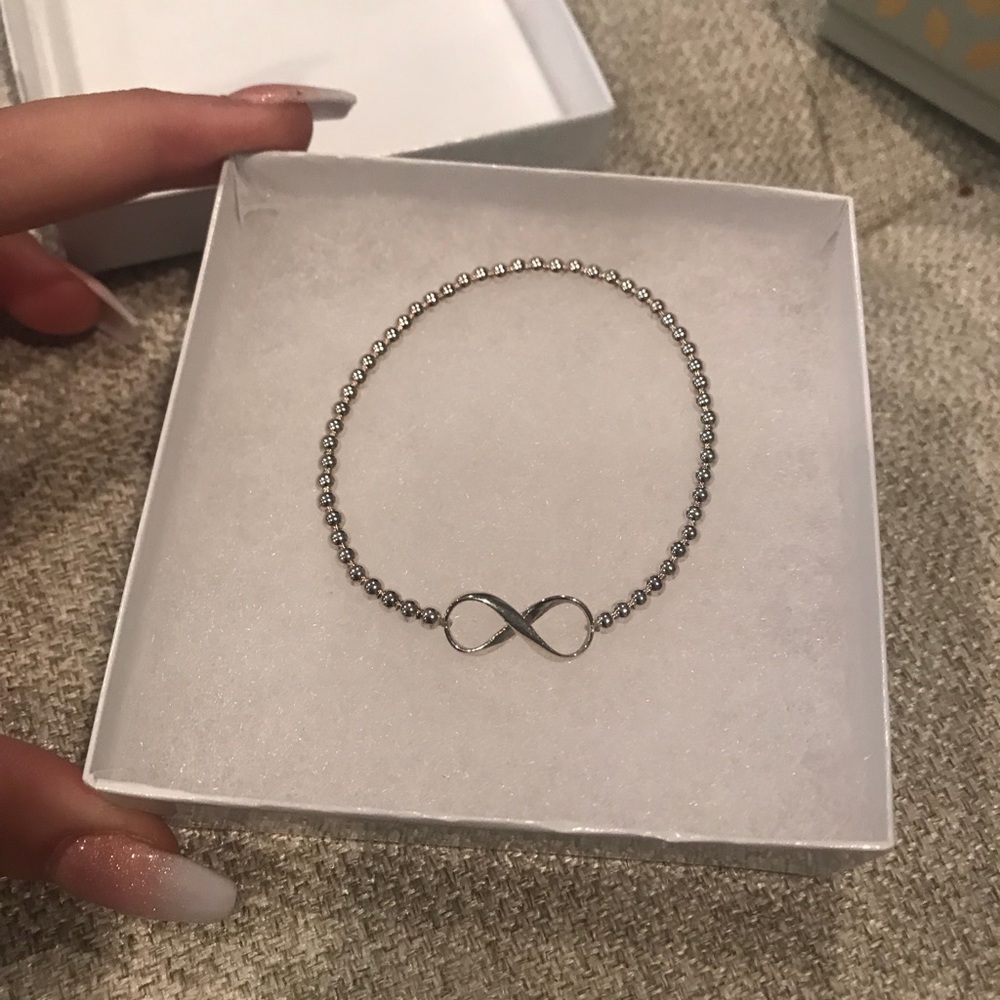 Sterling silver infinity bracelet